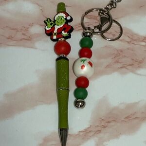 Grinch Pen & Keychain Set